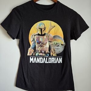 Star Wars The Mandalorian Tee - Black and Yellow